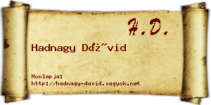 Hadnagy Dávid névjegykártya